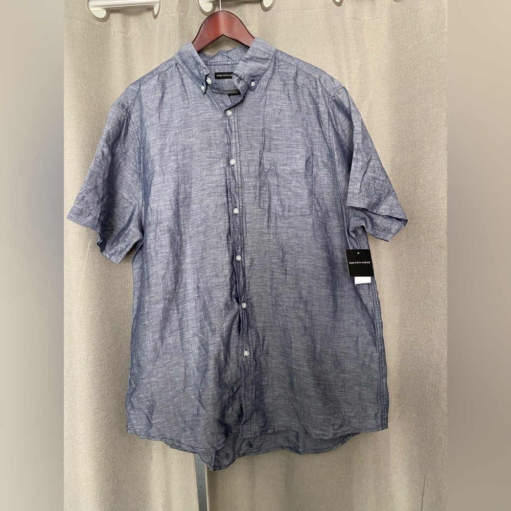 NWT Saks Fifth Avenue Button Down, Large